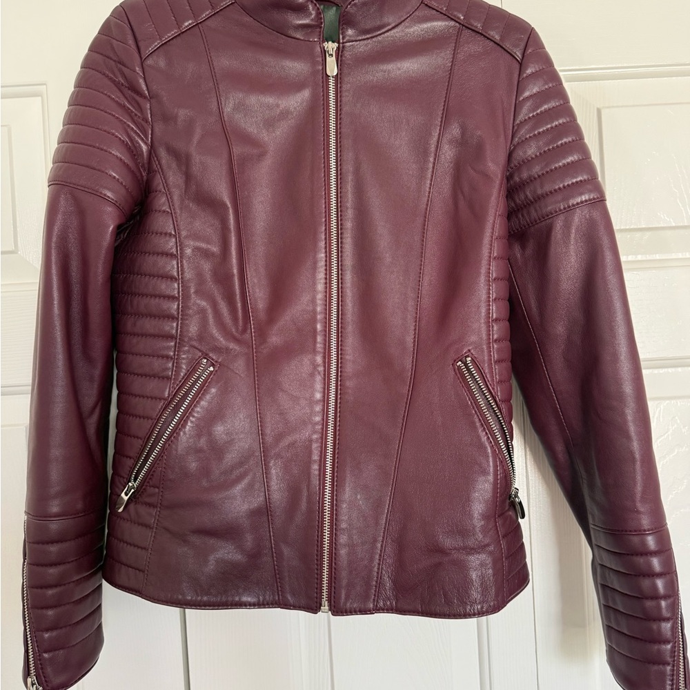 Unikat Oxblood Vintage Leather Moto Jacket - Picture 4 of 9